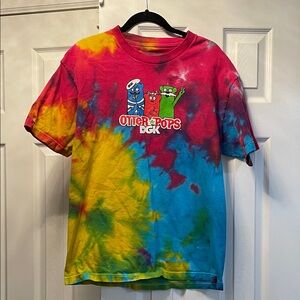 DGK Kids Tie-Dye Shirt with Cartoon Characters